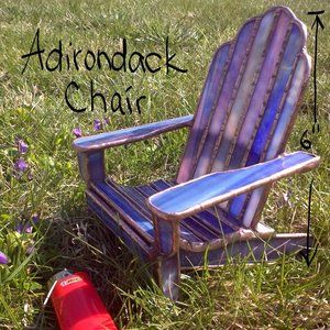 Stained Glass Miniature Adirondack Chair
